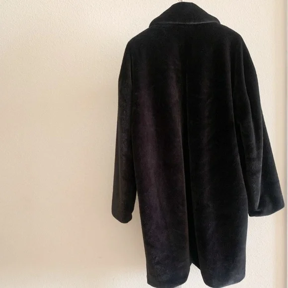 Black Faux Fur Jacket. - Picture 2 of 3